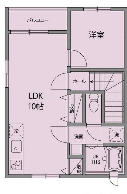 ブランシャール東高円寺(1LDK/2階)の間取り写真