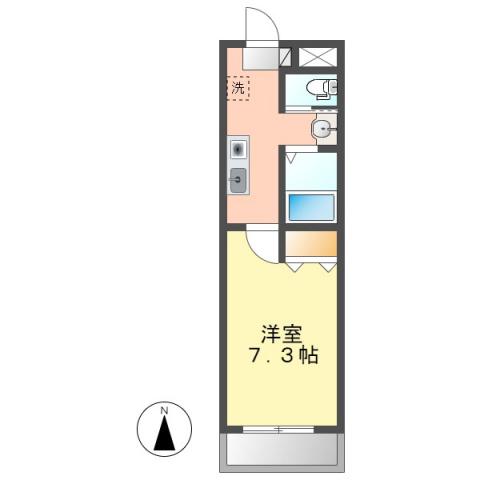A・CITY東岸(1K/4階)の間取り写真