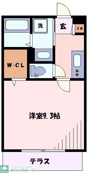 東急田園都市線 高津駅(神奈川) 徒歩13分 3階建 築9年(1K/1階)の間取り写真