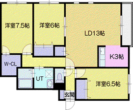 PRECIOUS31番館(3LDK/1階)の間取り写真