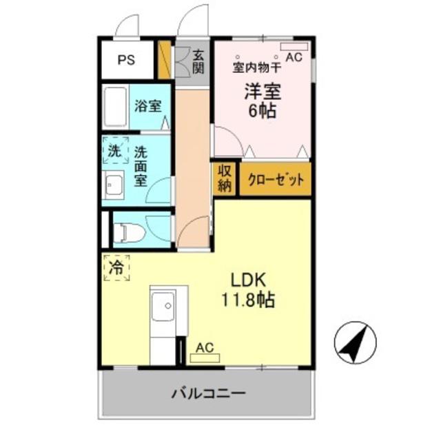 ドルチェ(1LDK/1階)の間取り写真