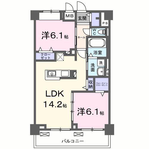 ST.TOKYO(2LDK/5階)の間取り写真