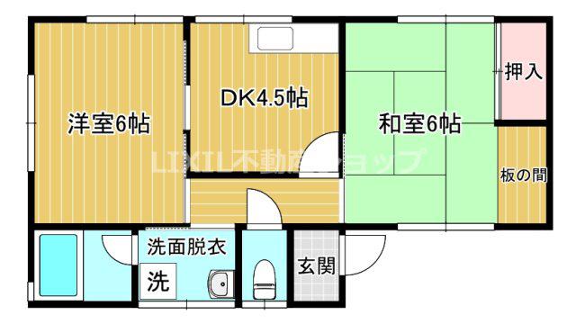 ハイツ メルティ(2K/1階)の間取り写真