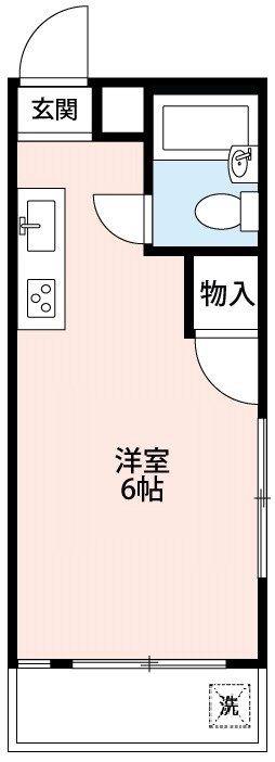 レジデンス狭山ヶ丘(ワンルーム/3階)の間取り写真