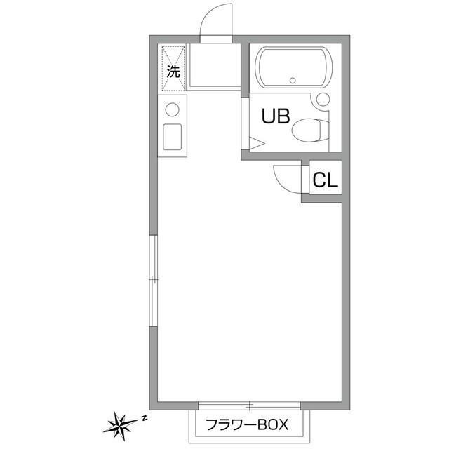 調布イースト(ワンルーム/2階)の間取り写真