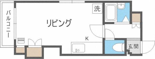 イノベ札幌大通南(ワンルーム/4階)の間取り写真