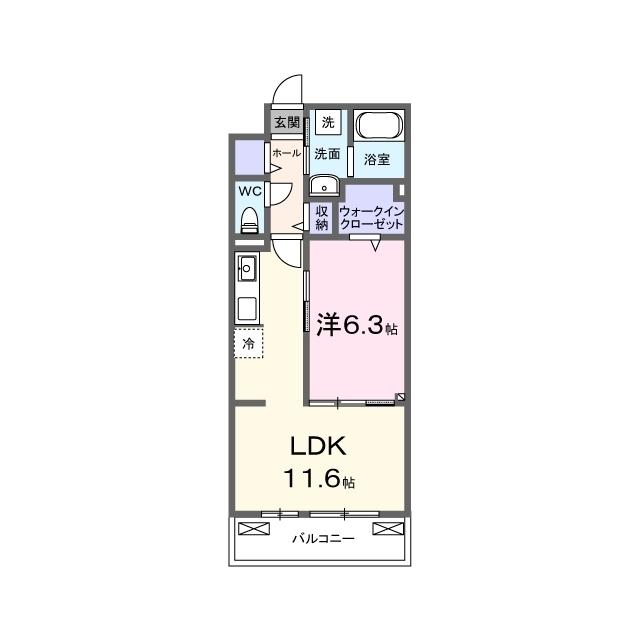 AXIS26(1LDK/2階)の間取り写真