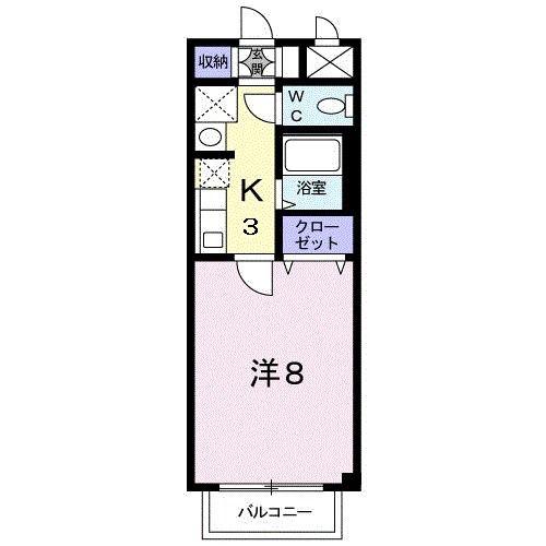 アヴニール21(1K/2階)の間取り写真