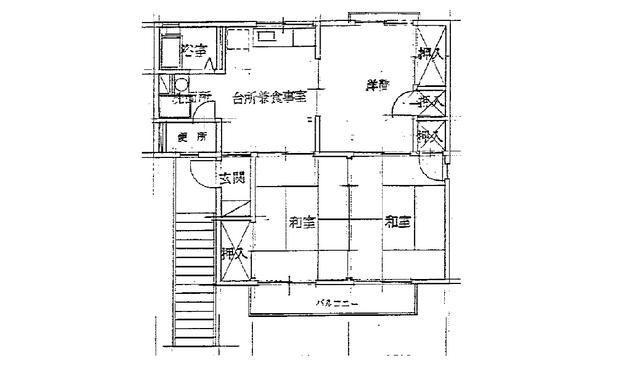 セジュールF(3DK/1階)の間取り写真
