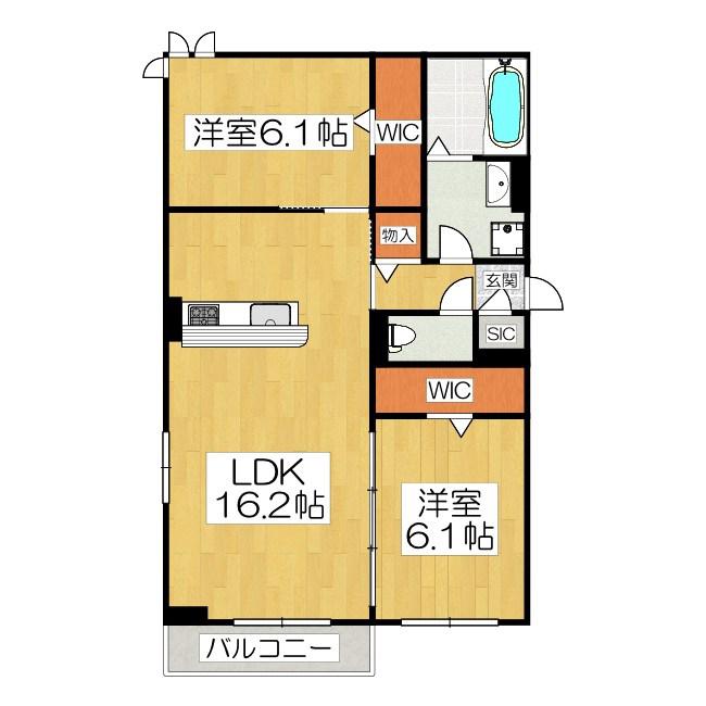 FAMILE MAISON(2LDK/2階)の間取り写真