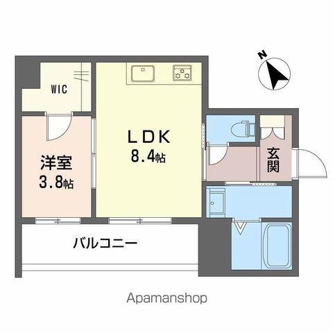 SHMプリミエール鳥飼八幡宮(1LDK/3階)の間取り写真