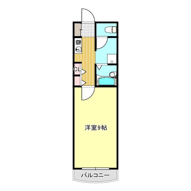 ピーチマンション(1K/5階)の間取り写真