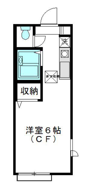 デューメゾン(1K/2階)の間取り写真