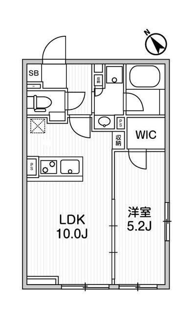 ラヴィエール滝野川(1LDK/1階)の間取り写真