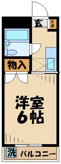 グランドール(1K/3階)の間取り写真