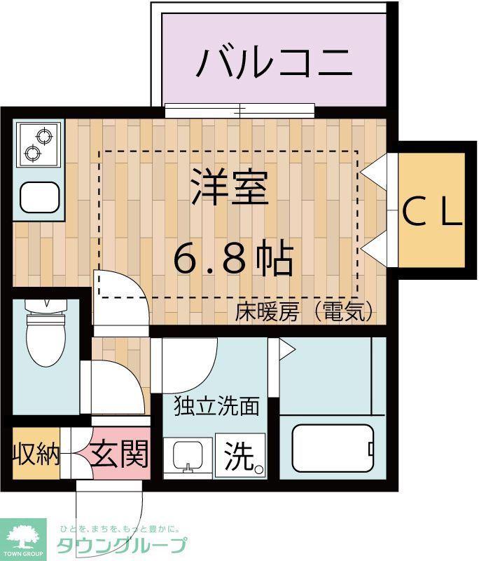 リュミエールI(ワンルーム/3階)の間取り写真