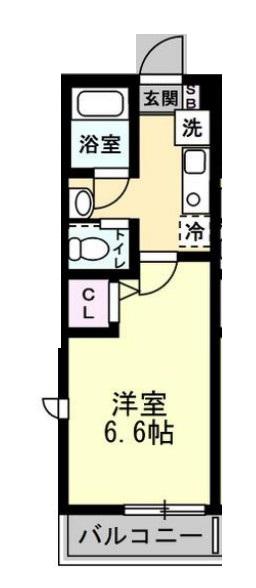 篠原北アパートメント(1K/2階)の間取り写真