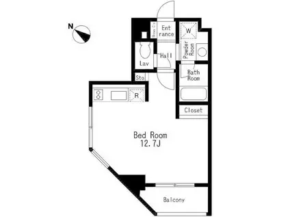 コレット代々木(ワンルーム/5階)の間取り写真