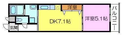 フジパレス堺なかもずI番館(1DK/1階)の間取り写真