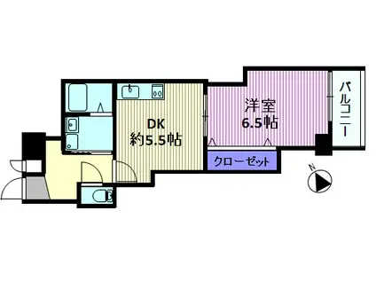 メゾンSKM東日暮里(1DK/5階)の間取り写真