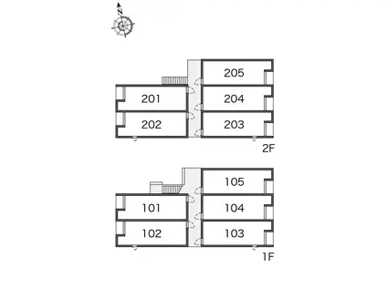 レオネクスト18番館(1K/2階)の間取り写真