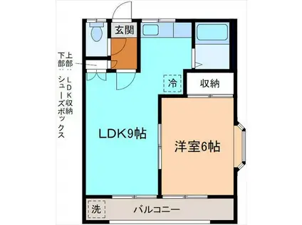 メゾンT2(1LDK/2階)の間取り写真