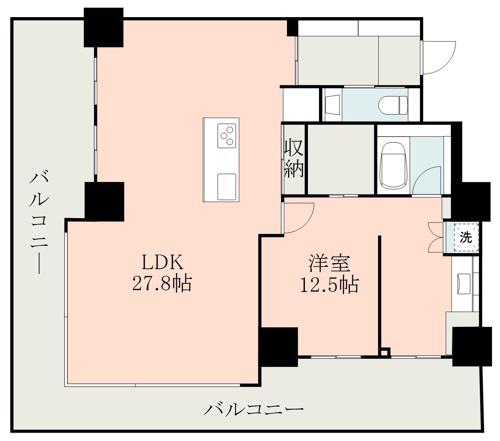 ザ・熊本タワー(2LDK/30階)の間取り写真