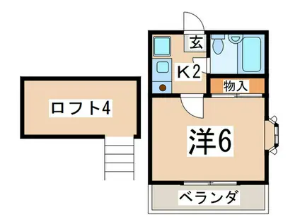 レオパレス森崎II(1K/2階)の間取り写真