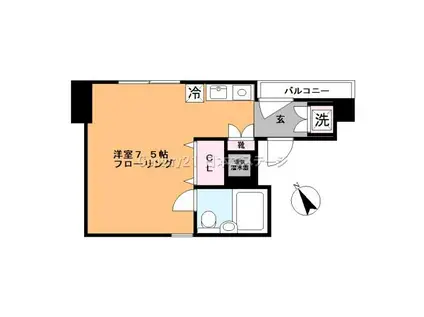 アトック上町(ワンルーム/3階)の間取り写真