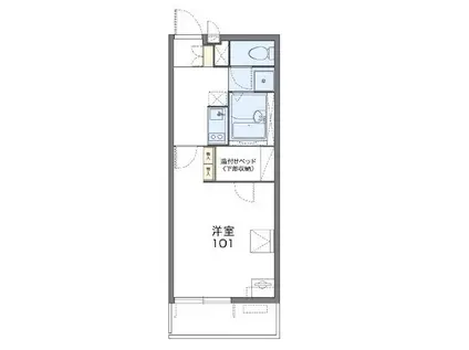 レオパレスさくらII(1K/3階)の間取り写真