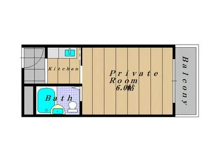 ライズワン河内長野レジデンス(1K/3階)の間取り写真