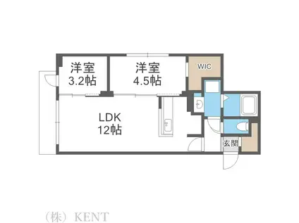 DPレジデンス南円山(2LDK/1階)の間取り写真