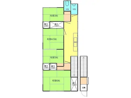 コーポ蓮沼(3K/2階)の間取り写真