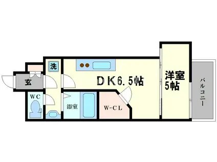 CITY SPIRE桜川II(1DK/4階)の間取り写真