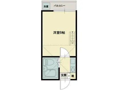 志幸95(1K/1階)の間取り写真