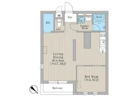 ルーチェ学芸大学(1LDK/3階)の間取り写真