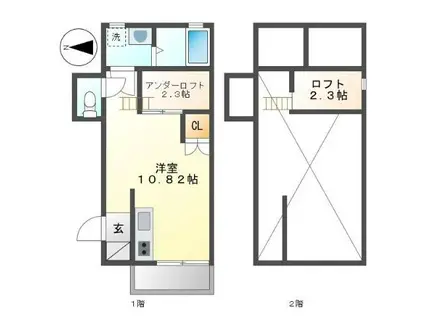 LA LUCE名駅南(ワンルーム/2階)の間取り写真