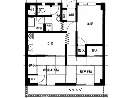 レジデンス中井(3DK/4階)の間取り写真