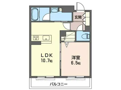 THE GRAND RESIDENCE(1LDK/2階)の間取り写真