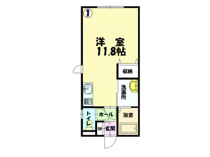 アイビー旭医前II(ワンルーム/1階)の間取り写真