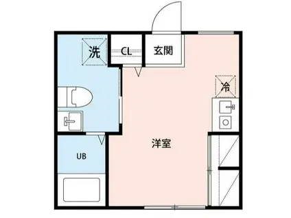 GLICION蓮根 グリシオンハスネ(1K/1階)の間取り写真