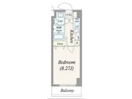 GRAN PASEO 谷在家(1K/1階)の間取り写真