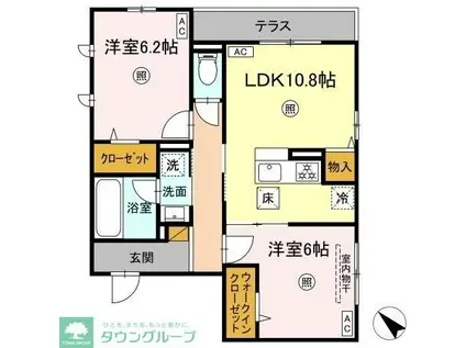 AIGRETTE(2LDK/1階)の間取り写真