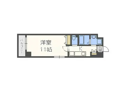 ラ・コンフォーレ(1K/2階)の間取り写真