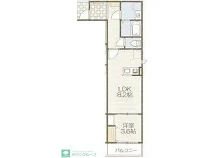 ラ・コンシェリー東千葉(1LDK/1階)の間取り写真