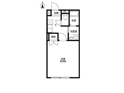 プレジールT・Y(1K/2階)の間取り写真