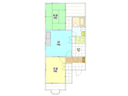 誠和ビル(2SDK/6階)の間取り写真