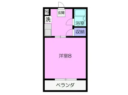 コーポひまわり(1K/3階)の間取り写真