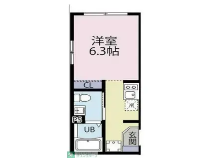 ベルフィオーレ門仲(ワンルーム/4階)の間取り写真