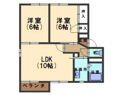 ステージアT&M(2LDK/1階)の間取り写真